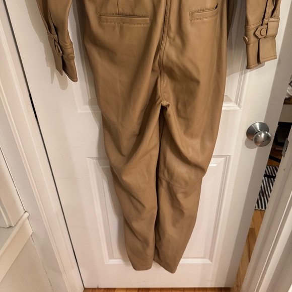 Jonathan Simkhai Tan Jumpsuit Versatile Style Katerina Vegan Leather - Picture 13 of 13